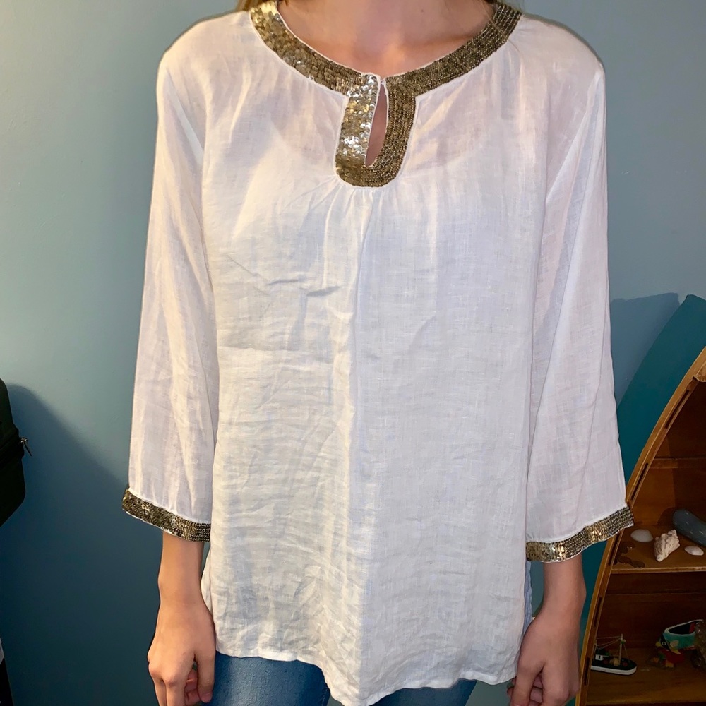 Chico’s tunic linen top